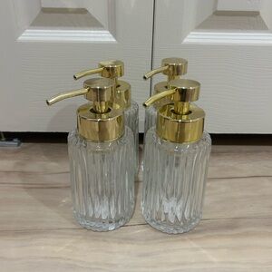 Threshold Gold and Clear Glass Pump Dispensers